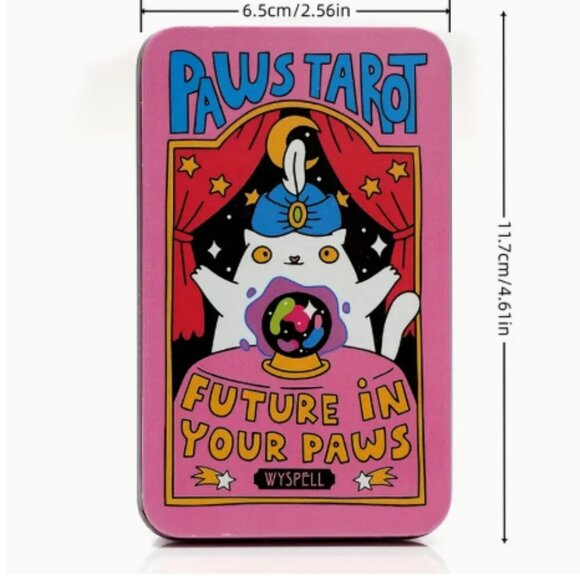 Paws Tarot Future In Your Paws 78 Cards Collectible Tin NWT - Picture 5 of 5